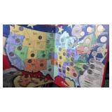 State Quarters Map and Assorted Items