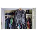 Black Leather Motorcycle Jacket, Size S