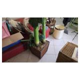 Faux Banana Plant With Planter