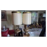 Ornate Brass Table Lamps With Shades