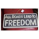 Wooden Sign with Inspirational Text