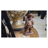 Wooden Figurine of Man With Bottles