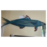 Metal Wall-Mounted Fish Sculpture
