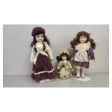 Three Porcelain Dolls