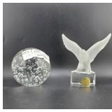 Goebel Crystal Dove and Bubble Sphere Set