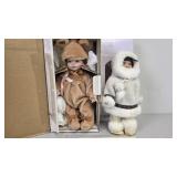 Two Porcelain Dolls with Boxes