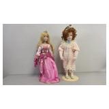 Two Collectible Porcelain Dolls