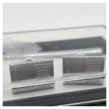 Silver-Tone Cufflinks and Tie Bar Set