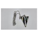 Abalone Inlay Pendant with Chain