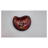 Mid-Century Red Ceramic Dish
