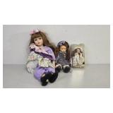 Three Porcelain Dolls