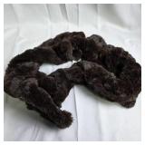 Adrienne Landau Brown Faux Fur Scarf