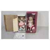 Two Porcelain Dolls in Original Boxes