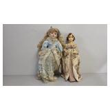 Two Porcelain Collector Dolls