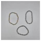 Three Chain Bracelets
