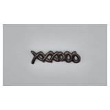 Sterling Silver XO Pin with Markings