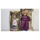 Two Porcelain Dolls in Boxes