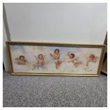 Framed Print of Cherubic Figures