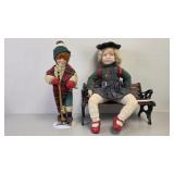 Porcelain Dolls with Bench