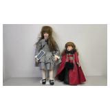 Porcelain Dolls with Stands
