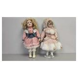 Porcelain Dolls with Stands