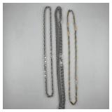 Three Metal Chain Necklaces