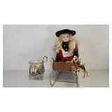 Camelot Porcelain Doll in Sleigh