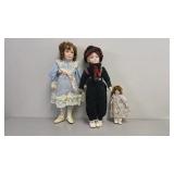 Three Porcelain Dolls