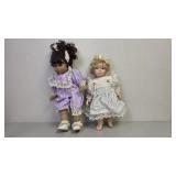 Two Collectible Porcelain Dolls