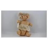 Fabric Pig Figure with Spoon Accessory