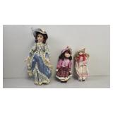 Three Porcelain Dolls