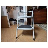 Two-Step Folding Stool With Metal Frame