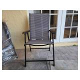 Four Folding Chairs, Rack, and Planter Set