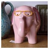 Pink Ceramic Elephant Bank