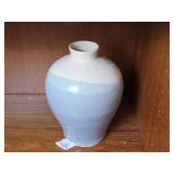 Handcrafted Ceramic Vase with Two-Tone Finish