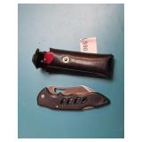 Two Folding Knives with Sheath