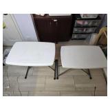 Two Folding Utility Tables