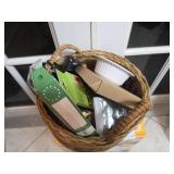 Basket With Pet Bag Rolls and Accessories