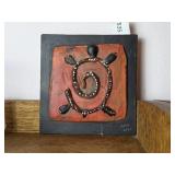 Square Wooden Artwork With Abstract Design