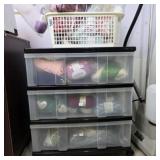 Plastic Storage Bins With Yarn