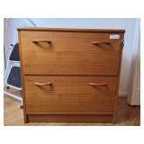 Two-Drawer Wooden Filing Cabinet