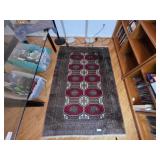 Hand-Knotted Wool Bokhara Area Rug