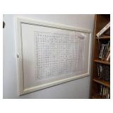 Framed 1981 Israel Museum Alphabet Poster