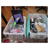 Two Bins of Miscellaneous Electronics