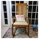 Wooden Rocking Chair With Cushion