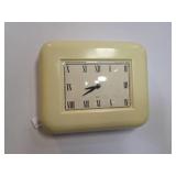 Rectangular Cream Wall Clock with Roman Numerals