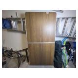 Folding Table With Wood Grain Finish