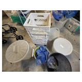 Plastic and Metal Storage Bins