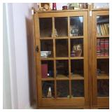 Oak Glass-Front Display Cabinet
