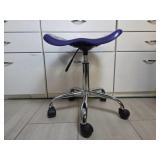 Purple Adjustable Swivel Office Stool
